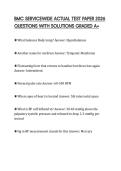 BMC SERVICEWIDE ACTUAL TEST PAPER 2026 QUESTIONS WITH SOLUTIONS GRADED A&plus;