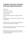 PA PROPERTY AND CASUALTY EXAM FINAL SCRIPT 2026 COMPLETE SOLUTION SET