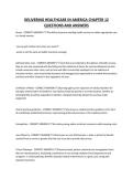 DELIVERING HEALTHCARE IN AMERICA CHAPTER 12 QUESTIONS AND ANSWERS