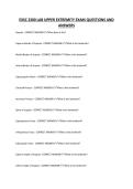 EXSC 2300 LAB UPPER EXTREMITY EXAM QUESTIONS AND ANSWERS