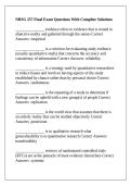 NRSG 257 Final Exam Questions With Complete Solutions