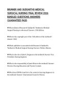 BRUNNER AND SUDDARTHS MEDICAL SURGICAL NURSING FINAL REVIEW 2026 BUNDLED QUESTIONS ANSWERS GUARANTEED PASS