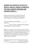 BRUNNER AND SUDDARTHS TEXTBOOK OF MEDICAL SURGICAL NURSING EXAMINATION TEST 2026 COMPLETE QUESTIONS AND ANSWERS GRADED A&plus;