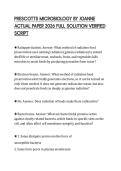 PRESCOTTS MICROBIOLOGY BY JOANNE ACTUAL PAPER 2026 FULL SOLUTION VERIFIED SCRIPT