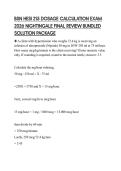 BSN HESI 215 DOSAGE CALCULATION EXAM 2026 NIGHTINGALE FINAL REVIEW BUNDLED SOLUTION PACKAGE