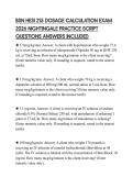 BSN HESI 215 DOSAGE CALCULATION EXAM 2026 NIGHTINGALE PRACTICE SCRIPT QUESTIONS ANSWERS INCLUDED