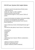 NUR 307 Exam 1 Questions With Complete Solutions