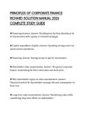 PRINCIPLES OF CORPORATE FINANCE RICHARD SOLUTION MANUAL 2026 COMPLETE STUDY GUIDE