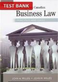 Test Bank for Contemporary Canadian Business Law&comma; 13th Edition by John A Willes&vert; 9781264847358&vert; All Chapters&vert; LATEST