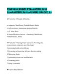 BSNC 1020 BOARD EVALUATION 2026 GUARANTEED PASS ANSWERS GRADED A&plus;
