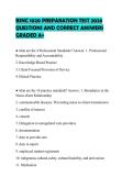 BSNC 1020 PREPARATION TEST 2026 QUESTIONS AND CORRECT ANSWERS GRADED A&plus;