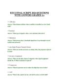 BTCS FINAL SCRIPT 2026 QUESTIONS WITH ANSWERS GRADED A&plus;
