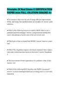 Principles Of Real Estate II CERTIFICATION PAPER 2026 FULL SOLUTION GRADED A&plus;