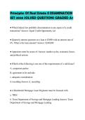 Principles Of Real Estate II EXAMINATION SET 2026 SOLVED QUESTIONS GRADED A&plus;