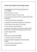 NUR 207&colon; Quiz 3 Questions With Complete Solutions