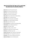 PRIVATE HELICOPTER TEST PREP ACTUAL EXAM PAPER 2026 QUESTIONS WITH ANSWERS GRADED A&plus;