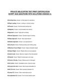 PRIVATE HELICOPTER TEST PREP CERTIFICATION SCRIPT 2026 QUESTIONS WITH SOLUTIONS GRADED A&plus;