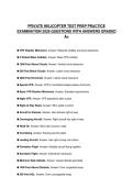 PRIVATE HELICOPTER TEST PREP PRACTICE EXAMINATION 2026 QUESTIONS WITH ANSWERS GRADED A&plus;