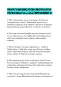 PRIVATE INVESTIGATOR CERTIFICATION PAPER 2026 FULL SOLUTION GRADED A&plus;