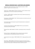 MEDICAL DECISIONS EXAM 1 QUESTIONS AND ANSWERS