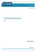 Distributie van elektrische energie &lpar;Transformatoren&rpar; KUL Groep T 2024&ndash;2025&colon; Samenvatting &plus; Examenvragen