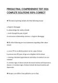 PRN1562 FINAL COMPREHENSIVE TEST 2026 COMPLETE SOLUTIONS 100&percnt; CORRECT
