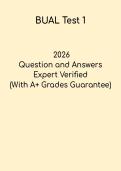 BUAL Test 1 Study Guide &vert; Business Analytics 2026
