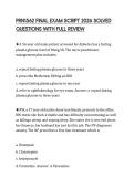 PRN1562 FINAL EXAM SCRIPT 2026 SOLVED QUESTIONS WITH FULL REVIEW