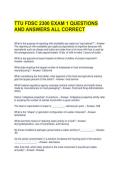 TTU FDSC 2300 EXAM 1 QUESTIONS AND ANSWERS ALL CORRECT