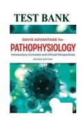 Test Bank for Davis Advantage for Pathophysiology&colon; Introductory Concepts and Clinical Perspectives&comma; 3rd Edition by Theresa Capriotti &lpar;F&period;A&period; Davis Company&comma; 2024&rpar; &vert; ISBN&colon; 9781719648592 &vert; All Chapters