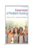 TEST BANK FOR Essentials of Pediatric Nursing 5th Edition By Terri Kyle and Susan Carman ISBN&colon;9781975236144 COMPLETE GUIDE All CHAPTERS COVERED 100&percnt; VERIFIED A&plus; GRADE ASSURED&excl;&excl;&excl;&excl;&excl; NEW LATEST UPDATE&excl;&excl;&excl;&excl;&excl;
