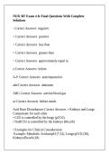 NUR 307 Exam 4 & Final Questions With Complete Solutions