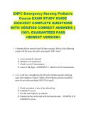 ENPC Emergency Nursing Pediatric  Course EXAM STUDY GUIDE  2026&sol;2027 COMPLETE QUESTIONS  WITH VERIFIED CORRECT ANSWERS &vert;&vert;  100&percnt; GUARANTEED PASS  <NEWEST VERSION> 