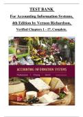 TESTBANK For Accounting Information Systems&comma; 4th Edition by Vernon Richardson