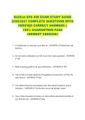 SkillCat EPA 608 EXAM STUDY GUIDE  2026&sol;2027 COMPLETE QUESTIONS WITH  VERIFIED CORRECT ANSWERS &vert;&vert;  100&percnt; GUARANTEED PASS  <NEWEST VERSION> 