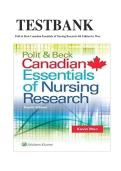 TESTBANK FOR Polit & Beck Canadian Essentials of Nursing Research 4th Edition by Woo