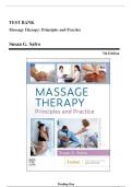 TEST BANK FOR Massage Therapy&colon; Principles and Practice 7th Edition by Susan G&period; Salvo&period;ISBN&colon;978-0323878159 COMPLETE GUIDE ALL CHAPTERS CIOVERED 100&percnt; VERIFIED A&plus; GRADE ASSURED&excl;&excl;&excl;&excl;&excl; NEW LATEST UPDATE&excl;&excl;&excl;&excl;&excl;