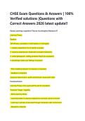 CHSE Exam Questions & Answers &vert; 100&percnt;  Verified solutions &vert;Questions with  Correct Answers 2026 latest update&excl;&excl; 