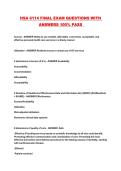 HSA 6114 FINAL EXAM QUESTIONS WITH ANSWERS 100&percnt; PASS 