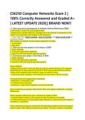 CS6250 Computer Networks Exam 2 &vert;  100&percnt; Correctly Answered and Graded A&plus;  &vert; LATEST UPDATE 2026&vert;&vert; BRAND NEW&excl;&excl; 