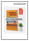 Numerical Methods for Engineers &lpar;8th Edition&rpar; by Steven C&period; Chapra and Raymond P&period; Canale &ndash; Complete Solutions Manual for Engineering Computation Problems