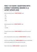 FDSC 1133 EXAM 3 QUESTIONS WITH  CORRECT ANSWERS&vert;&vert; GRADED A&plus;&vert;&vert;  LATEST UPDATE 2026 