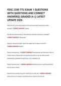 FDSC 2300 TTU EXAM 1 QUESTIONS  WITH QUESTIONS AND CORRECT  ANSWERS&vert;&vert; GRADED A&plus;&vert;&vert; LATEST  UPDATE 2026 