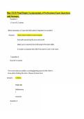 Nur 2115 Final Exam Fundamentals of Professional Exam Questions and Answers&period;