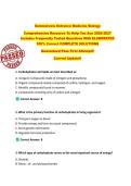 Semmelweis Entrance Medicine Biology   Comprehensive Resource To Help You Ace 2026-2027  Includes Frequently Tested Questions With ELABORATED  100&percnt; Correct COMPLETE SOLUTIONS  Guaranteed Pass First Attempt&excl;&excl;  Current Update&excl;&excl; 