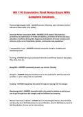 NU 116 Cumulative Final Notes Exam With Complete Solutions  