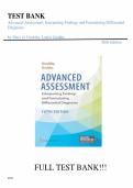 Test bank for Advanced Assessment&colon; Interpreting Findings and Formulating Differential Diagnoses Fifth Edition with test questions and answers graded A&plus;