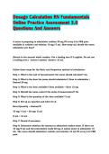 Dosage Calculation RN Fundamentals Online Practice Assessment 3&period;0 Questions And Answers