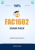 FAC1602 Exam Pack 2026  - Distinction Guaranteed