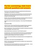 Florida cosmetology state board &lpar;clinical&rpar; questions and answers